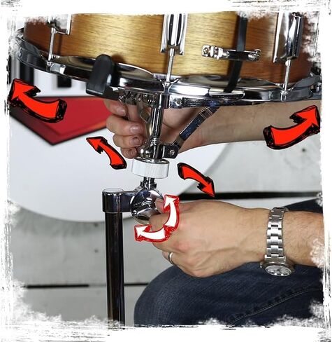 Griffin Stand-Up Snare Drum Stand (Extended XHeight Edition) – Tall Adjustable Chrome Hardware for Practice Pads, Drum Kits & Concert Use in Saudi Arabia