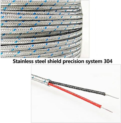 K-Type Thermocouple WRNK-191 Temperature Sensor Thermocouple Probe Temperature 1100 ℃ 1Pcs(Probe diam 6X1000mm) in Saudi Arabia