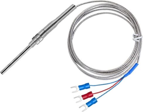 Thermocouple M8 PT100 نوع درجة الحرارة مستشعر المسمار كبل خيط المسمار -200-600 درجة 1pcs (PT100 5 متر ، 100 مم) in Saudi Arabia