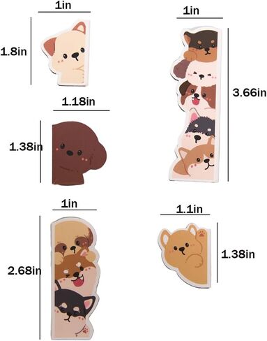5pcs Cute Magnetic Bookmark, Funny Peeping Cat Book Marker Clip for Teachers, Students, Book Lovers Gifts, Printing on 2 Side in Kuwait