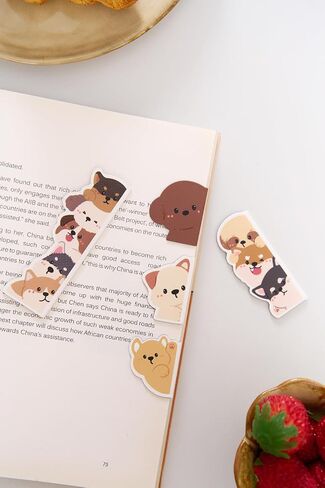 5pcs Cute Magnetic Bookmark, Funny Peeping Cat Book Marker Clip for Teachers, Students, Book Lovers Gifts, Printing on 2 Side in Kuwait