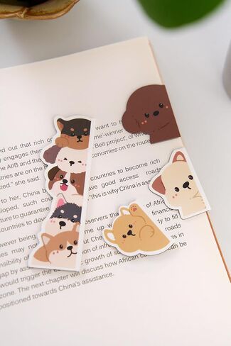 5pcs Cute Magnetic Bookmark, Funny Peeping Cat Book Marker Clip for Teachers, Students, Book Lovers Gifts, Printing on 2 Side in Kuwait