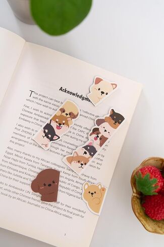 5pcs Cute Magnetic Bookmark, Funny Peeping Cat Book Marker Clip for Teachers, Students, Book Lovers Gifts, Printing on 2 Side in Kuwait