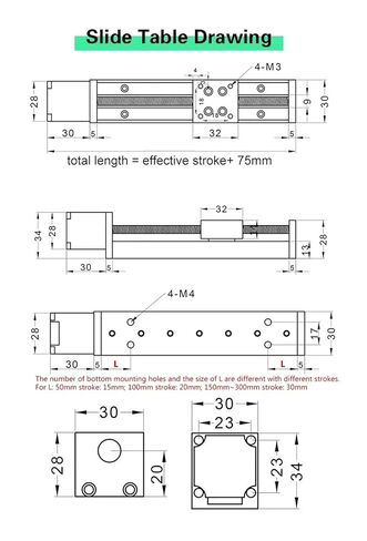 T-type انزلاق الجدول CNC z المحور الخطي NEMA11 مرحلة الشريحة اليدوية للمحرك الخطي (300 السكتة الدماغية 2MM) in Kuwait