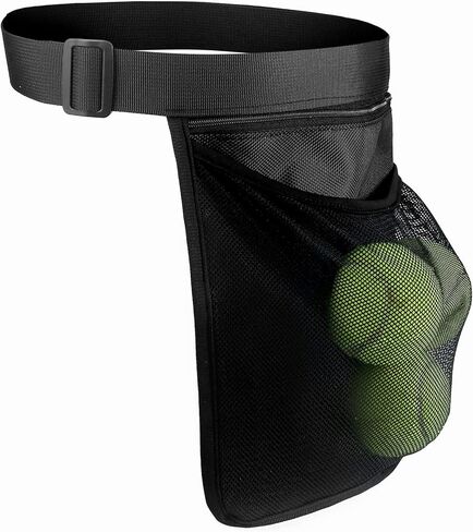 Qwork 2 Pack Tennis Ball Holder Pickleball Holder Facs ، Ball Bacs ، Mesh Weist Hip Bag Carrier ، يحملون ملحقًا للنساء لتنورة Men Bag Bag و Balls 6-8 Pickle Calls أو Tennis in Kuwait