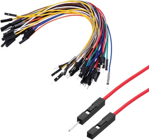 meccanixity ذكر إلى أنثى 1Pin اللوحة الأسلاك سلك الطائر 2.54 مم كابل شريط الملعب 20 سم إلكترونيات طويلة الكابلات شريط الشريط للاختلاف المشاريع الإلكترونية حزمة 40 in Saudi Arabia