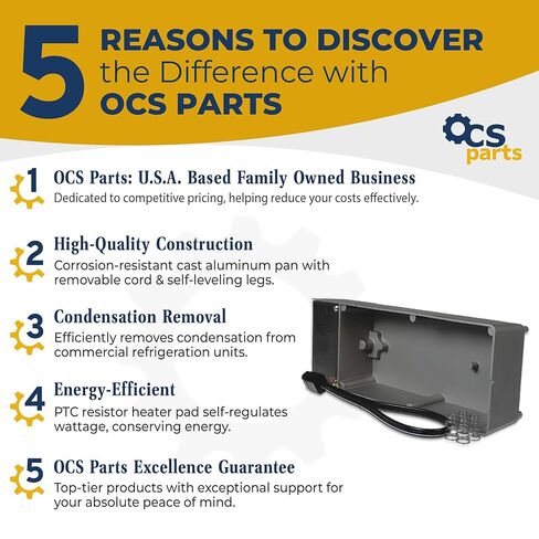OCS Parts 12-Inch Refrigeration Condensation Evaporator Pan | 160 Watt | 50 Ounce pan | T12-0370 in Saudi Arabia