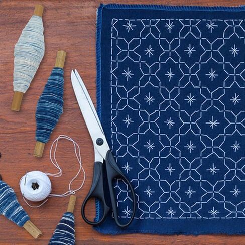 FreeBloss 4 Colors 153 ياردة Sashiko Thread Cotton Theregroidery Thread اليابانية لحف وتطريز Sashiko Supplies خياطة الخيط Sashiko موضوع أزرق مصبوغ الخيط in Saudi Arabia