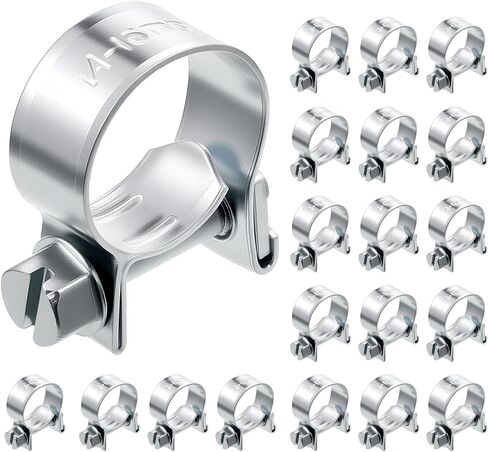 3/8 "خط الوقود المشبك 304 من الفولاذ المقاوم للصدأ ، 20pcs قابلة للتعديل أنبوب خرطوم مشبك أنبوب المشبكات مصغرة حقن الوقود خط خرطوم الغاز للسيارات (9/16 ''-5/8 '' ديا) in Saudi Arabia