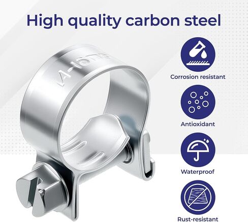3/8 "خط الوقود المشبك 304 من الفولاذ المقاوم للصدأ ، 20pcs قابلة للتعديل أنبوب خرطوم مشبك أنبوب المشبكات مصغرة حقن الوقود خط خرطوم الغاز للسيارات (9/16 ''-5/8 '' ديا) in Saudi Arabia
