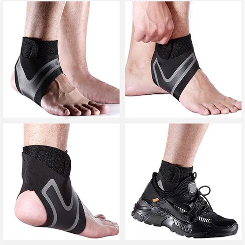 Kimiss 2 PCS Sport Sport Caneve Men Women - حزام الكاحل المضاد للتنفس - واقي وحامي في الكاحل عالي الأداء in Kuwait