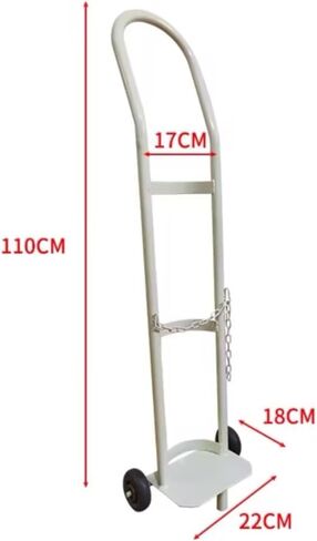Oxygen Cylinder Holder Portable Oxygen Cylinder Cart, Universal Gas Cylinder Cart for Laboratory/Factory, Independent Oxygen Cylinder Rack（8-15L(High-110cm) in Kuwait