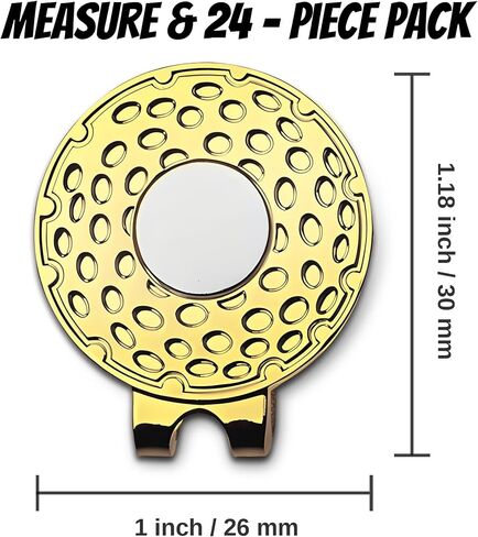 24 PCS Magnetic Golf Hat Clips Ball Marker Holder for Golf Gloves Hats Bags Caps Visor Belt in Kuwait
