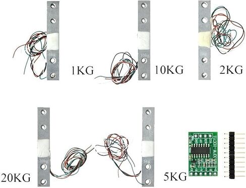 Load Cell 1KG 2KG 5KG 10KG 20KG HX711 AD Module Weight Sensor Electronic Scale Aluminum Alloy Weighing Pressure Sensor YZC-133(HX711) in Saudi Arabia