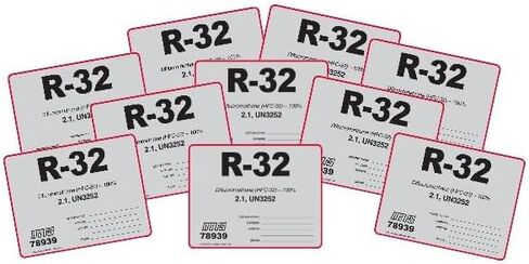 (10) حزمة ، R32 / R-32# 78939 ملصقات معرف التبريد المشفرة بالألوان in Saudi Arabia