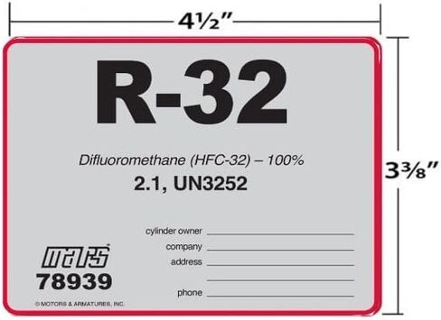 (10) حزمة ، R32 / R-32# 78939 ملصقات معرف التبريد المشفرة بالألوان in Saudi Arabia