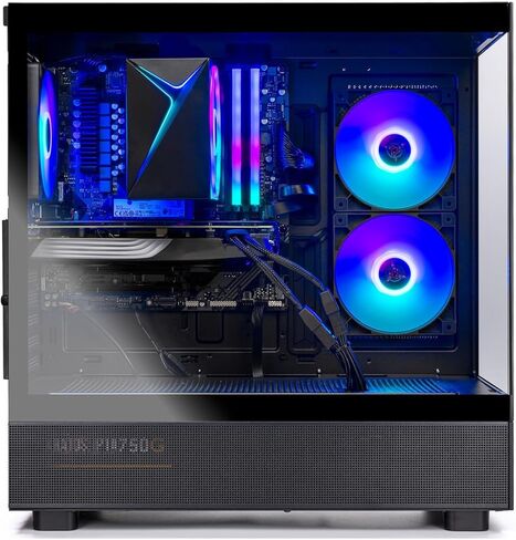 Skytech Chronos 3 Gaming PC Desktop ، Ryzen 7 7700 3.8 GHz (5.3GHz Turbo) ، AMD RX 9060 XT 8GB ، 1TB Gen4 NVME SSD ، 32GB DDR5 RAM 5200 RGB ، 650W GOLD ، WI-FI ، WIN 11 in Kuwait