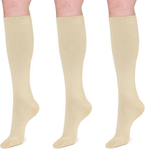 3 أزواج جوارب ضغط للنساء والرجال 15-20 مم زئبق الدعم على جوارب العجل للممرضة ، الرحلة in Kuwait