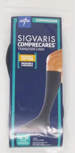 Medline comprecares compression compression Socks ، 10 - 15 mmhg ، Black ، Small in Saudi Arabia