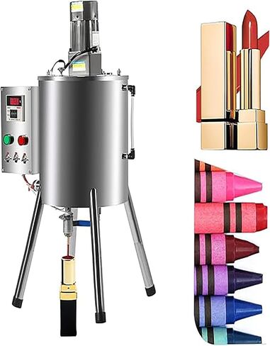 Heating Mixing Filling Machine, 120W 110V tirring Tank Lipstick Liquid Paste Filler Lipstick Candle Heat Filler Stainless Steel for Dissolving Shoe Polish in Saudi Arabia
