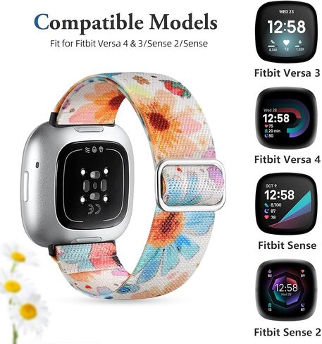 Odbeai Stretchy Bands Compatible with Fitbit Versa 4/Sense 2/Sense/Versa 3 in Kuwait