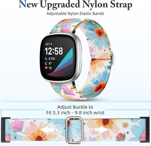 Odbeai Stretchy Bands Compatible with Fitbit Versa 4/Sense 2/Sense/Versa 3 in Kuwait