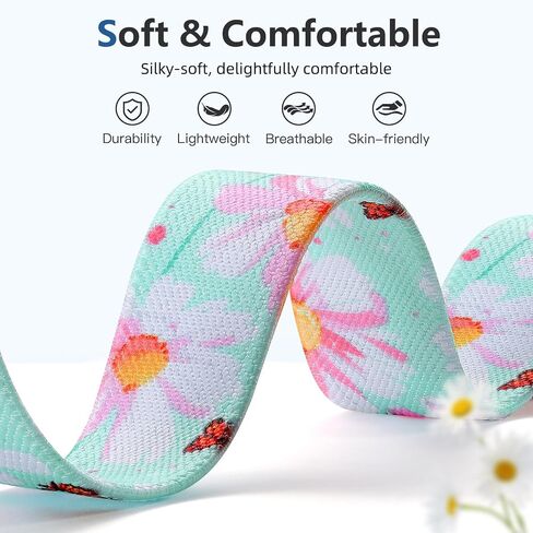 Odbeai Stretchy Band Compatible with Fitbit Versa 4 Bands for Woman/Versa 3 Bands Women/Sense 2 /Sense Band, Adjustable Elastic Nylon Sport Cute Stretch Stylish Replacement Wristbands Strap in Kuwait