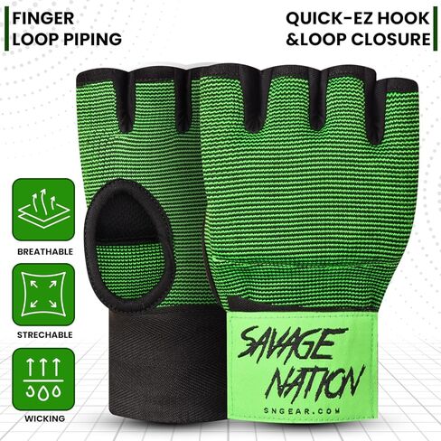 يلف اليد Besavage Boxing قفازات داخلية للرجال والنساء - قفازات MMA المبطنة بالهلام مع أحزمة معصم 80 سم - Muay Thai ، Kickboxing ، اللكم ، التفاف التدريب تحت قفازات الملاكمة in Kuwait