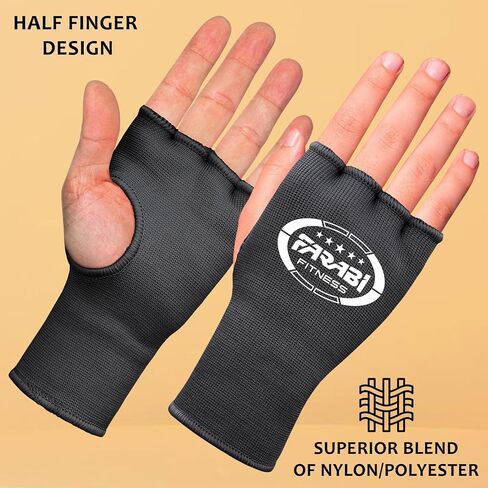 Farabi Sports Boxing Hand Wraps Half Finger Elasticated Inner Gloves for Punching Boxing Bandages Ideal for MMA, Muay Thai, Training, Combat Sports, Kickboxing and Martial Arts in Kuwait