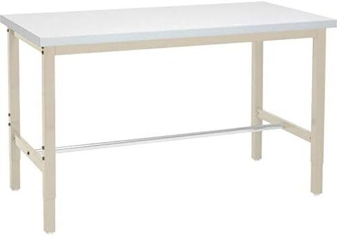 Global Industrial 48" W x 36" D Adjustable Height Workbench, 1-1/4" Thick ESD Square Edge, Tan in Saudi Arabia