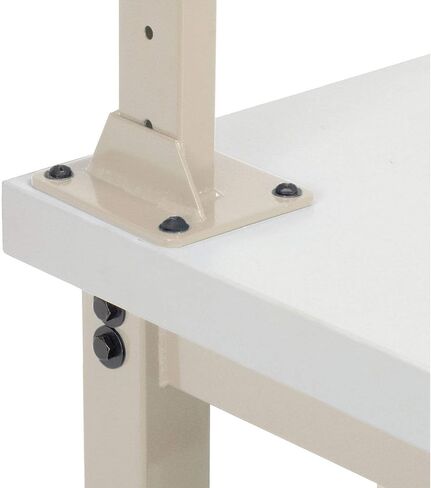 Global Industrial 60 "W X 30" D Workbench ، 1-5/8 "ESD Safety Edge مع درج ، مستقيم و رف ، تان in Saudi Arabia