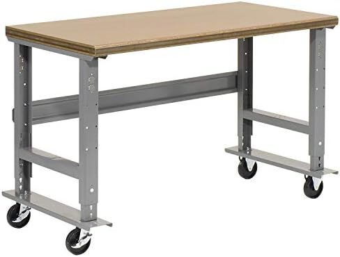 طاولة عمل قابلة للتعديل عبر الهاتف المحمول العالمي ، حافة السلامة المتجر ، 72 "W × 36" D ، رمادي in Saudi Arabia
