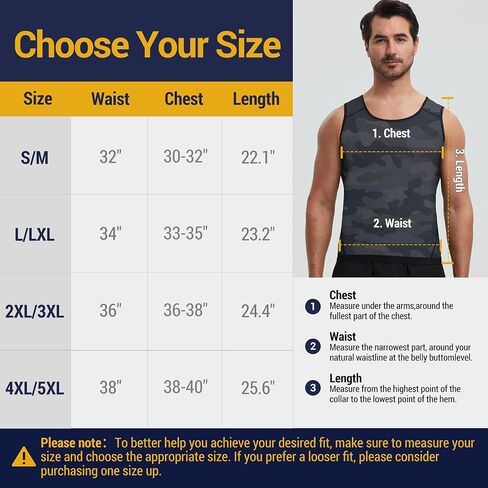 Sweat Vest for Men - Sauna Tank Top for Men Weight Loss, Compression Waist Trainer, Men's Sauna Vest for Gym Workout in Saudi Arabia
