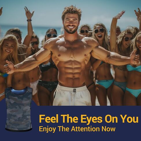 Sweat Vest for Men - Sauna Tank Top for Men Weight Loss, Compression Waist Trainer, Men's Sauna Vest for Gym Workout in Saudi Arabia