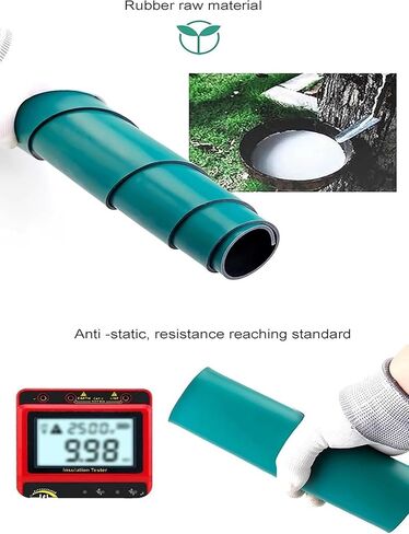 واقي مكتب المختبر ، عرض 100 سم/39.4 "حصيرة درجات الحرارة العالية ، حصيرة مطاطية مضادة للاحشام الكهربائي (39.4x394"/100x1000cm) in Saudi Arabia