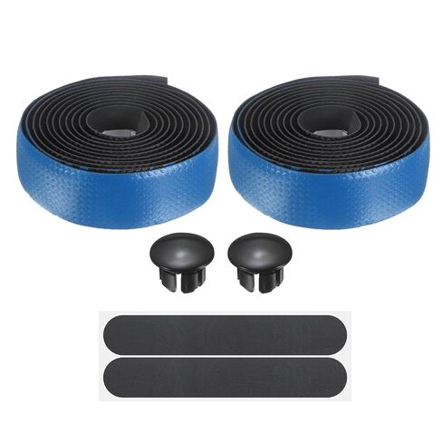 Harfington Bike Handlebar Tape Pu Eva شريط دراجة ناعم مع ظهور لاصق وقابس نهاية لركوب الدراجات على الطريق تعزيز قبضة الدراجة ، أسود/أبيض in Saudi Arabia