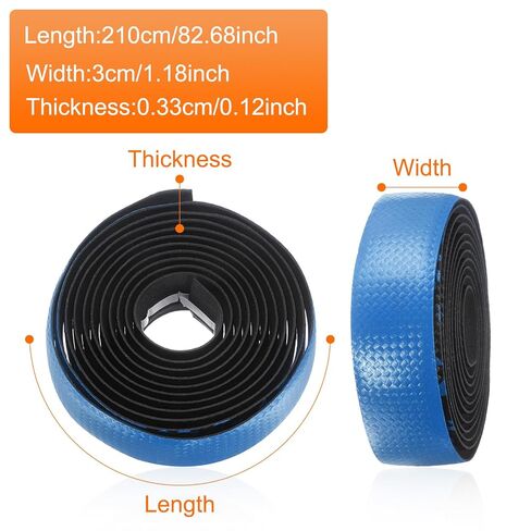 Harfington Bike Handlebar Tape Pu Eva شريط دراجة ناعم مع ظهور لاصق وقابس نهاية لركوب الدراجات على الطريق تعزيز قبضة الدراجة ، أسود/أبيض in Saudi Arabia
