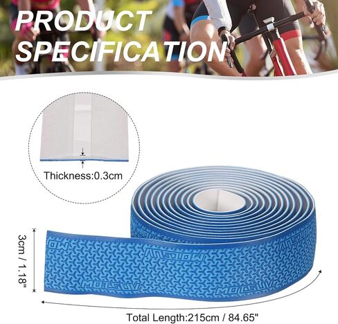 PATIKIL PU EVA Bike Handlebar Tape, 1 Pair Bicycle Bar Tape Ergonomic Comfort One Size with End Plugs & Adhesive Backs for Road Cycling Folding, Green in Saudi Arabia