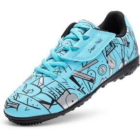 DREAM PAIRS Boys Girls Indoor Turf Soccer Cleats Lace Up Athletic Youth Futsal Football Casual Shoes for Little/Big Kid in Kuwait