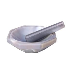 Natural Agate Spice Mills Mortar Grinder Set Handheld Seasoning Mills Garlic Pepper Mixing Pot Mortar and Pestle Kitchen Tool Grinding in Kuwait