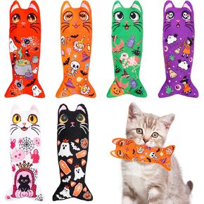 6 PCS Large Catnip Toys for Indoor Cats Crinkle Sound Plush Toys Kitten Cat Chewing Kicker Toy in Kuwait