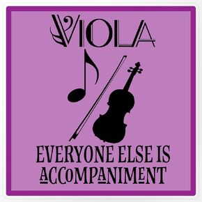 Cafepress Viola Music Joke Sticker Large Die Cut ، 8.75 "× 8.75" واضح in Kuwait