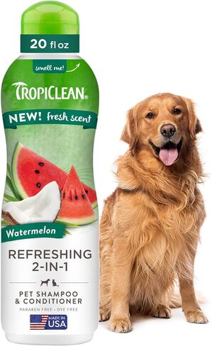 TropiClean Itch Relief Dog Shampoo, Powerful Odor Control, Long-Lasting Pineapple Scent, Puppy Safe, Made in The USA, Cat Friendly, 20oz. in Saudi Arabia
