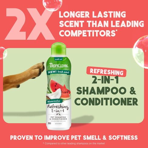 TropiClean Itch Relief Dog Shampoo, Powerful Odor Control, Long-Lasting Pineapple Scent, Puppy Safe, Made in The USA, Cat Friendly, 20oz. in Saudi Arabia