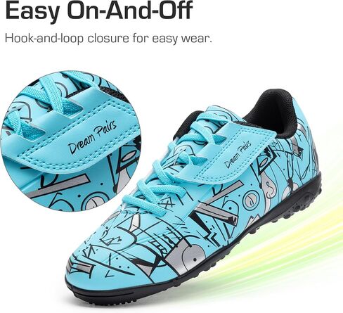 DREAM PAIRS Boys Girls Indoor Turf Soccer Cleats Lace Up Athletic Youth Futsal Football Casual Shoes for Little/Big Kid in Saudi Arabia