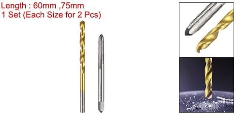 #us 2pcs m5 × 0.8 النفق المستقيم الصنبور غير المصحوب و 2pcs 4.2 مم بتات. in Saudi Arabia
