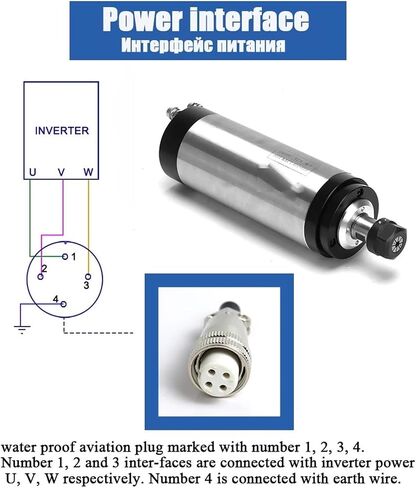 2.2 كيلو وات من محرك المغزل المبرد بالمياه 110V 220V 2200W 80mm ER20 (110 فولت) in Saudi Arabia