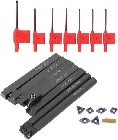 fafeicy 7pcs CNC Arbor Wrench Purple Black Tranning Tething for Steel Detivaliting Finishing in Kuwait