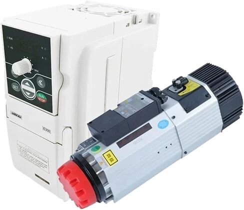Automatic spindle 9kw ISO30 air-cooled 220v/380v with VFD inverter(220V 24000rpm,Long shaft 9KW VFD) in Kuwait