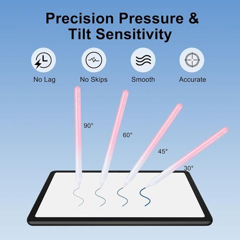القلم القلم لـ iPad Pencil 6-11th Generation (2018-2025)-2x شحن سريع قلم رصاص متوافق مع Apple Pencil Pro 11 "/12.9"/M4 ، الهواء 3/4/5/M2/M3 ، MINI 5/6 in Saudi Arabia